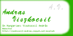 andras viszkocsil business card